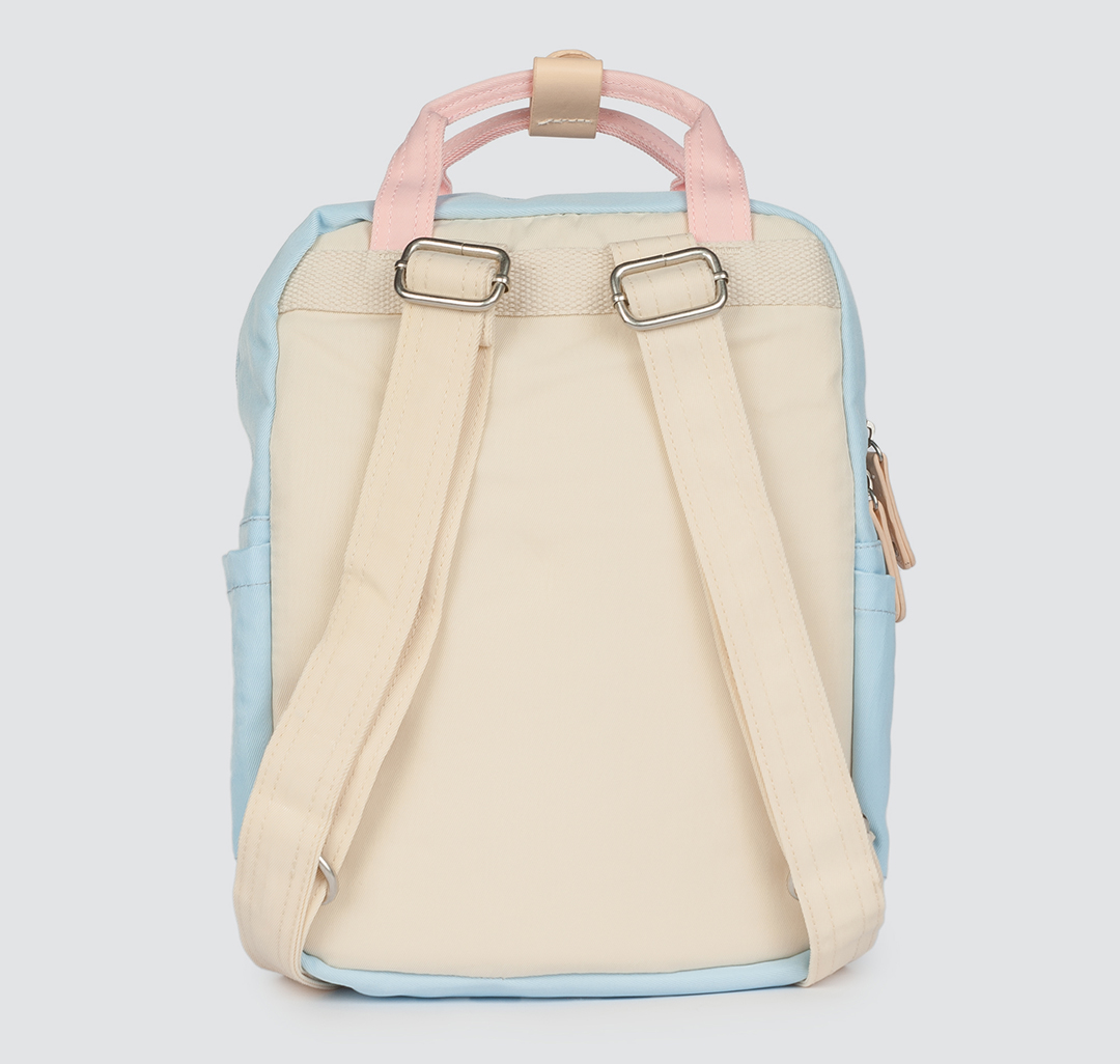 Рюкзак женский текстильный Мармалато, цвет Бежевый-голубой-розовый #5