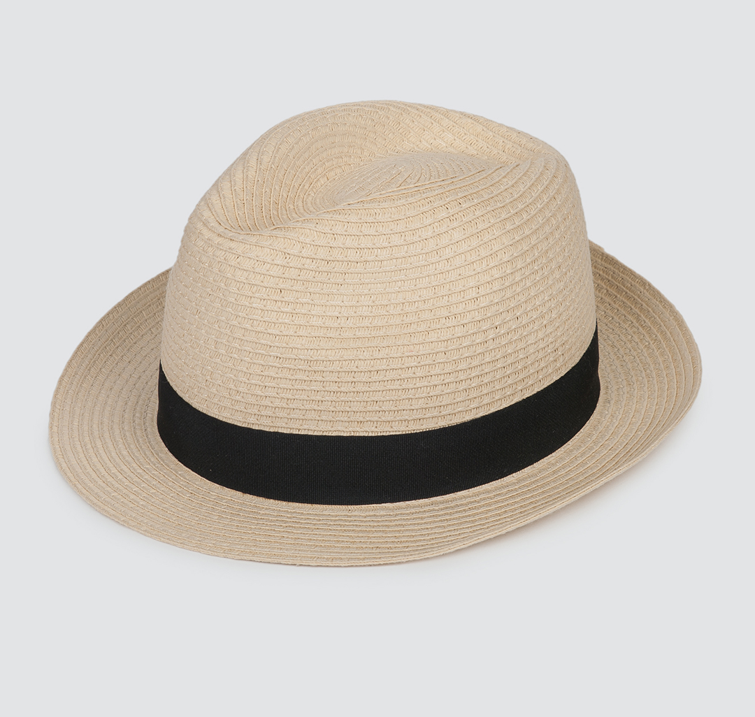 Женская шляпа с узкими полями Мармалато, цвет Бежевый-черный #2