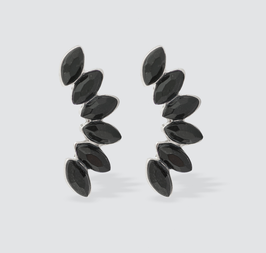 Набор серег (7 пар) Мармалато, цвет Серебро-черный #4