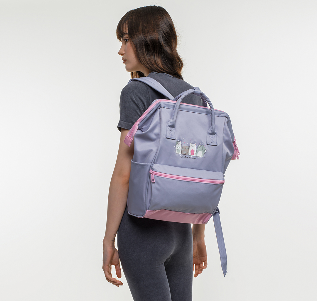 Текстильный женский рюкзак Мармалато, цвет Лавандовый-розовый-мультиколор #6