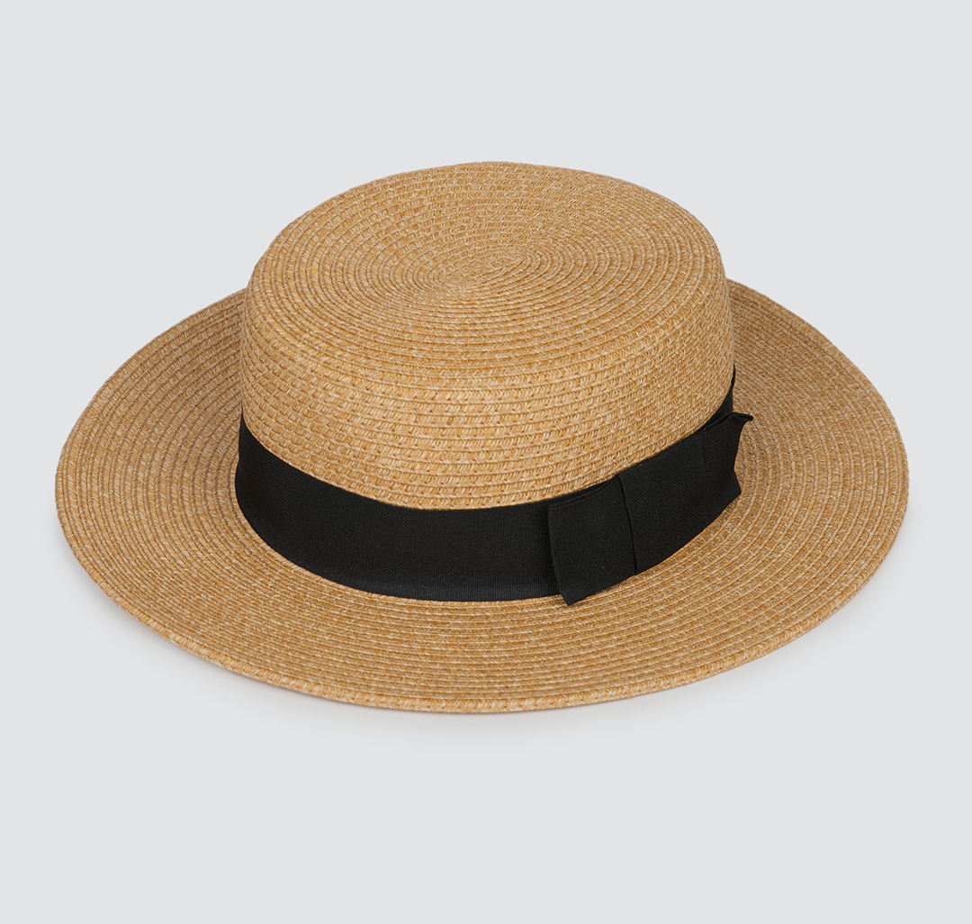 Женская шляпа с широкими полями Мармалато, цвет Бежевый-черный #2