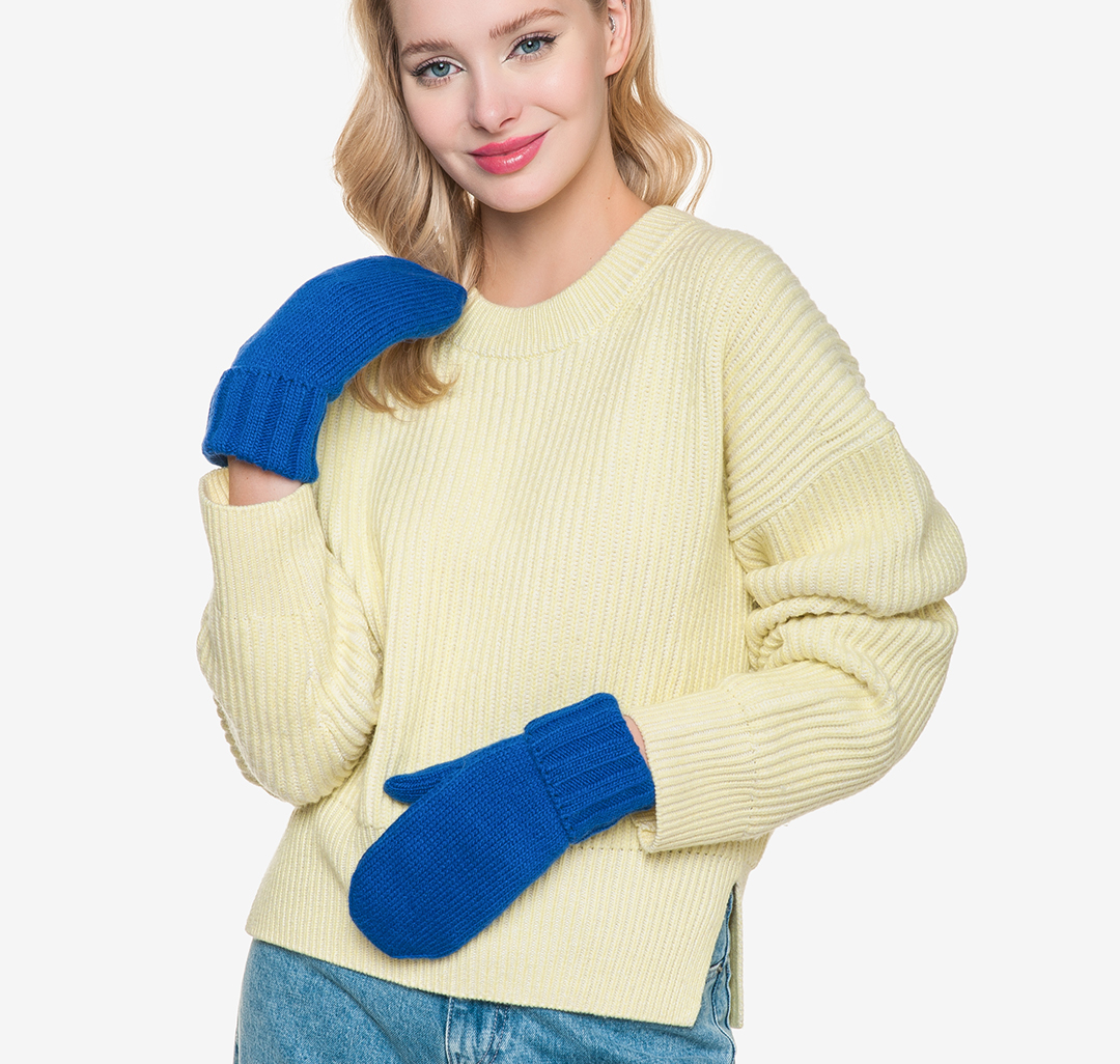 Синие женские рукавицы Мармалато, цвет Синий #2