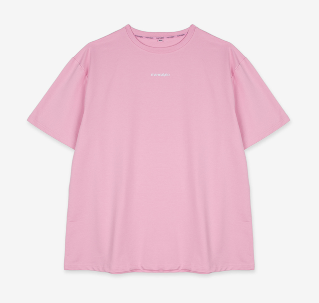 Платье-футболка Мармалато, цвет Розовый-белый #4