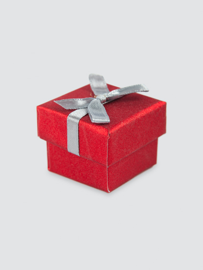 Подарочная коробка Мармалато, цвет Красный-серебро #1