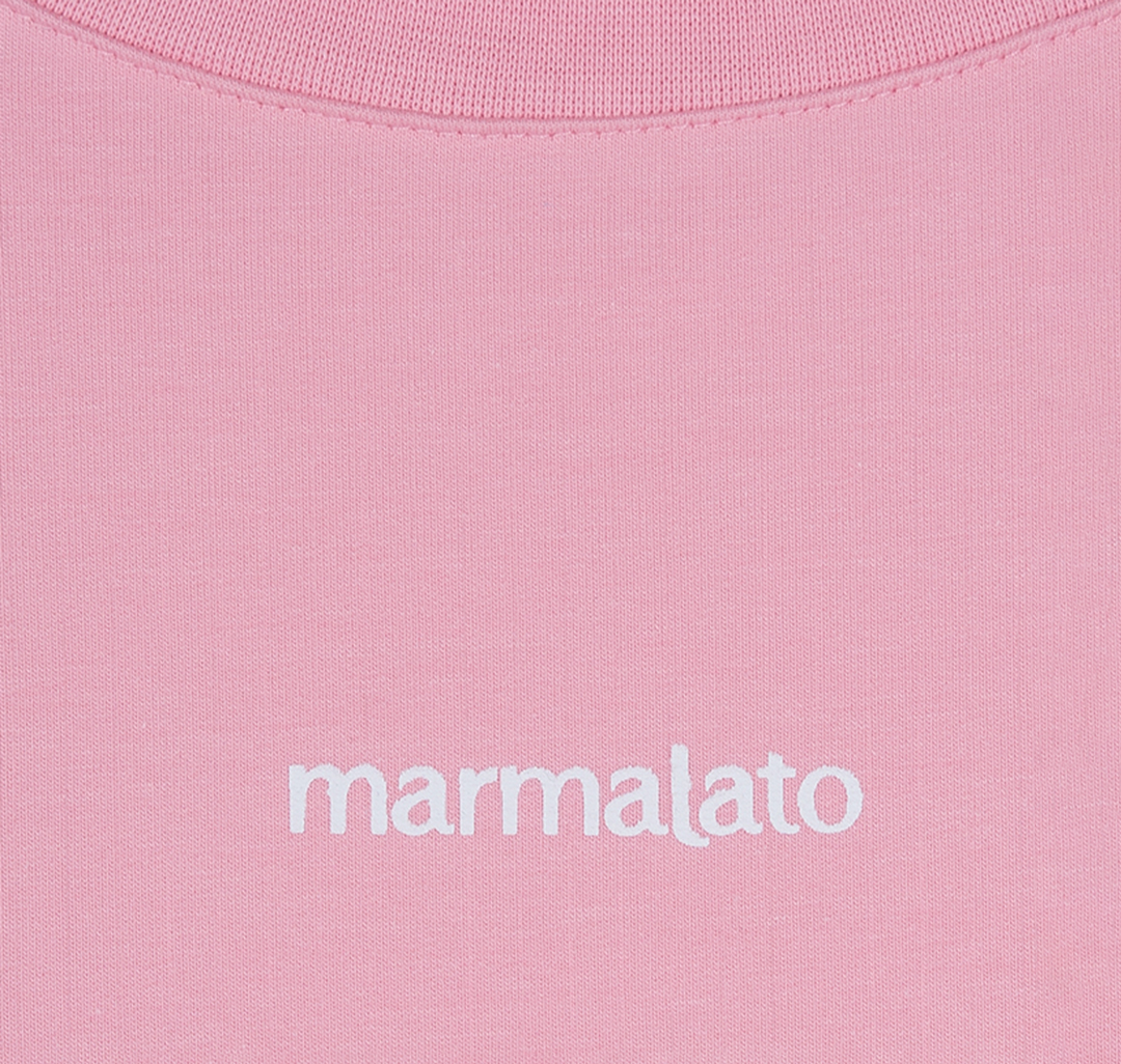 Платье-футболка Мармалато, цвет Розовый-белый #5