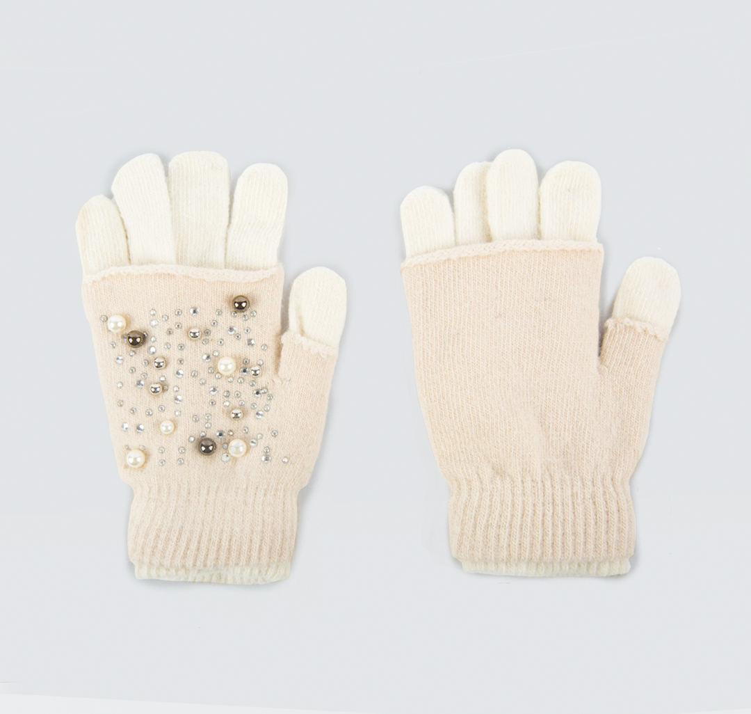 Перчатки Мармалато, цвет Белый-бежевый #1