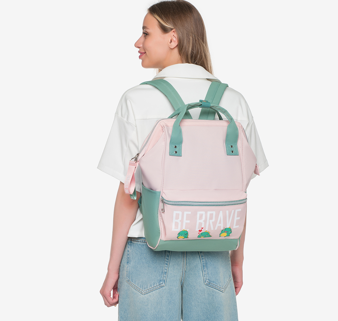 Текстильный женский рюкзак Мармалато, цвет Розовый-шалфей-мультиколор #2