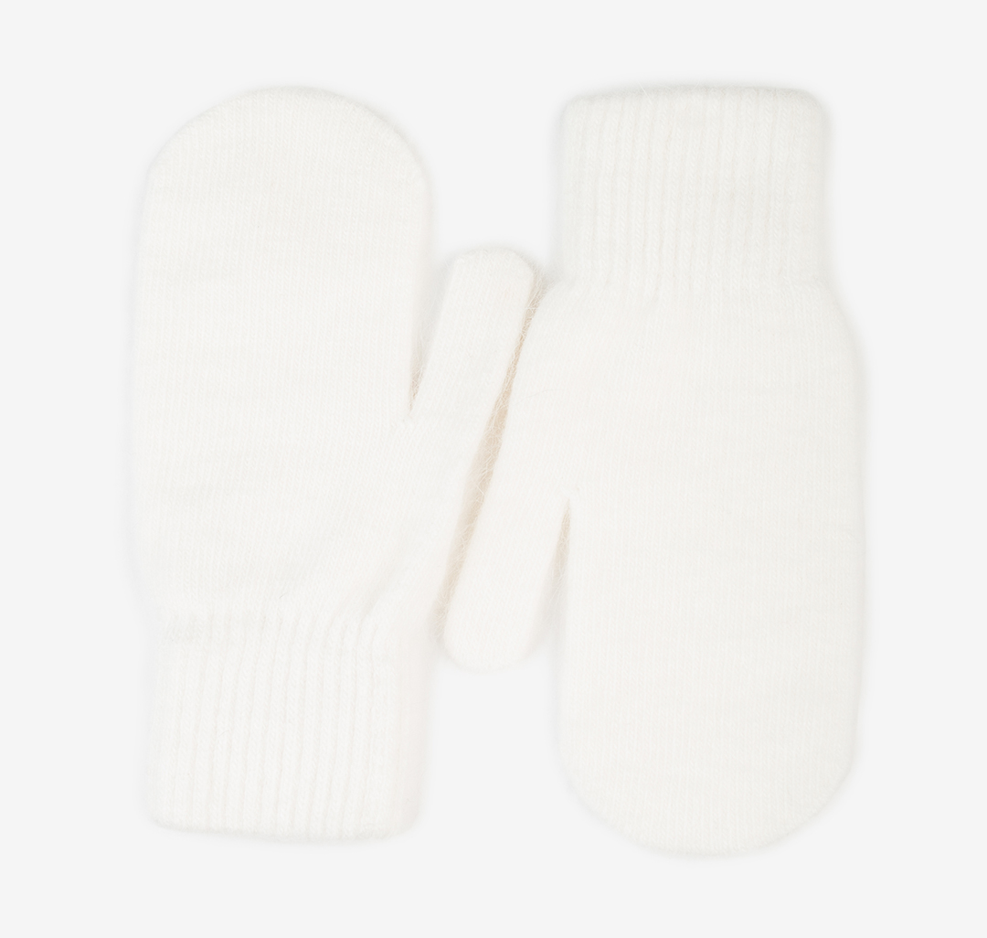 Белые женские рукавицы Мармалато, цвет Белый #1