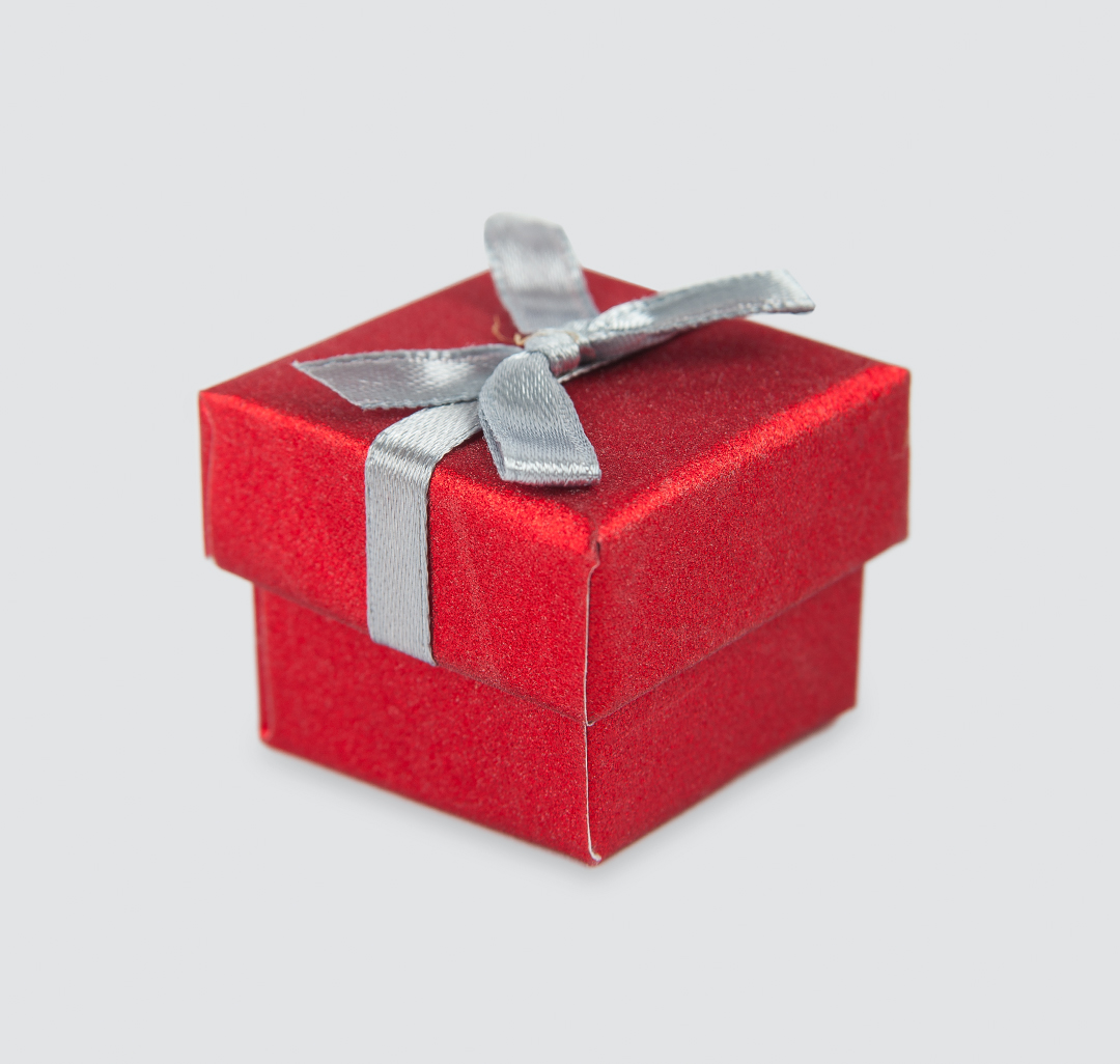 Подарочная коробка Мармалато, цвет Красный-серебро #3