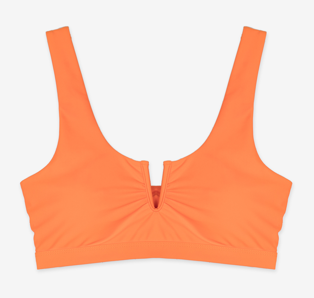 Верх от купальника с v-образным вырезом на груди Мармалато, цвет Оранжевый #2