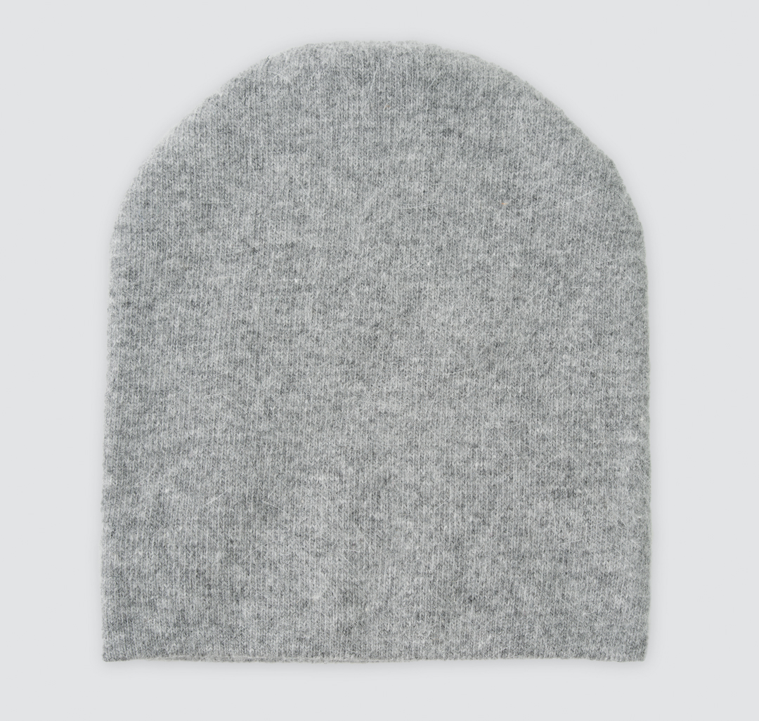 Женская утепленная шапка из ангоры Мармалато, цвет Серый меланж #1