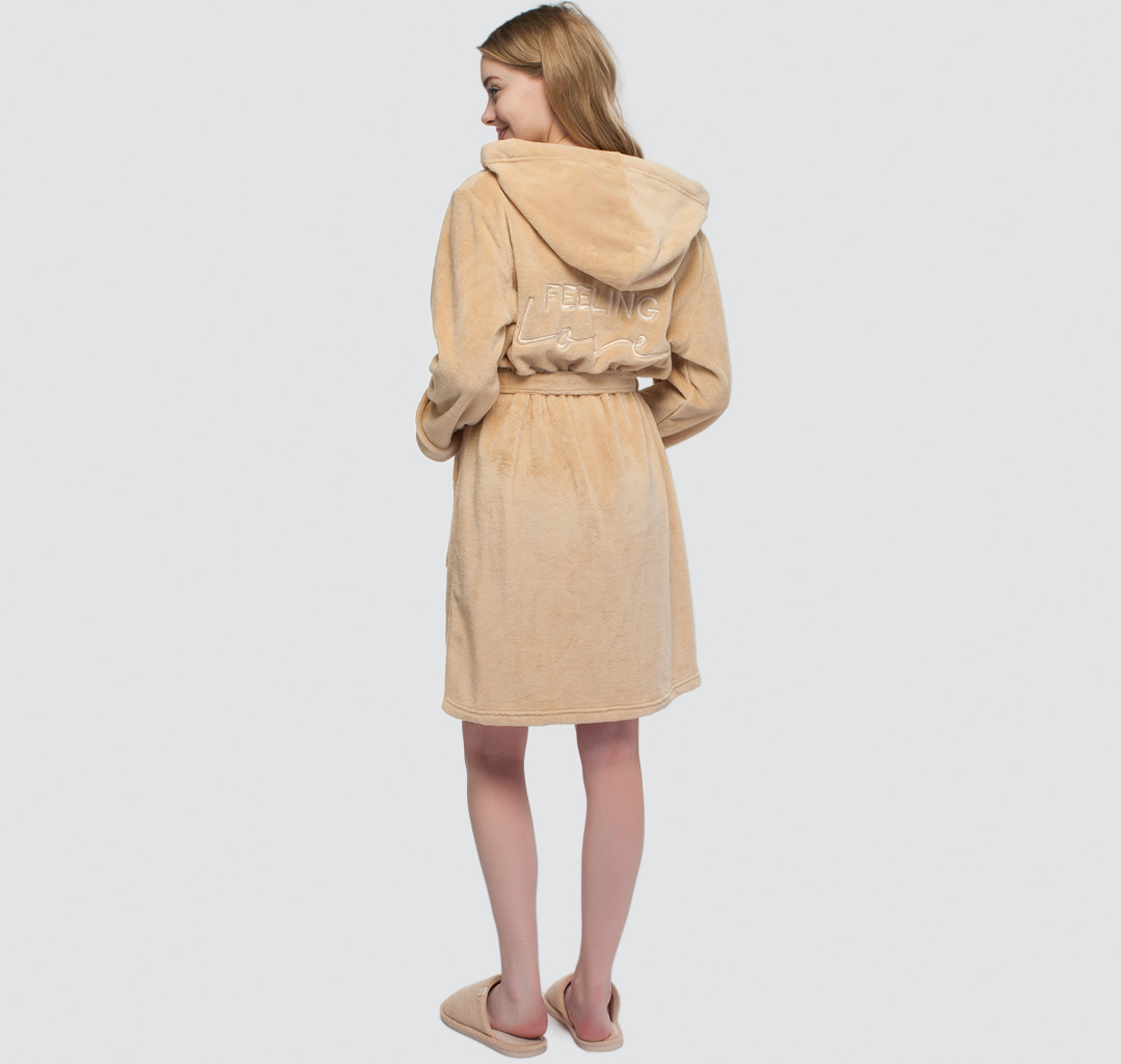 Женский халат домашний банный Мармалато, цвет Бежевый #3