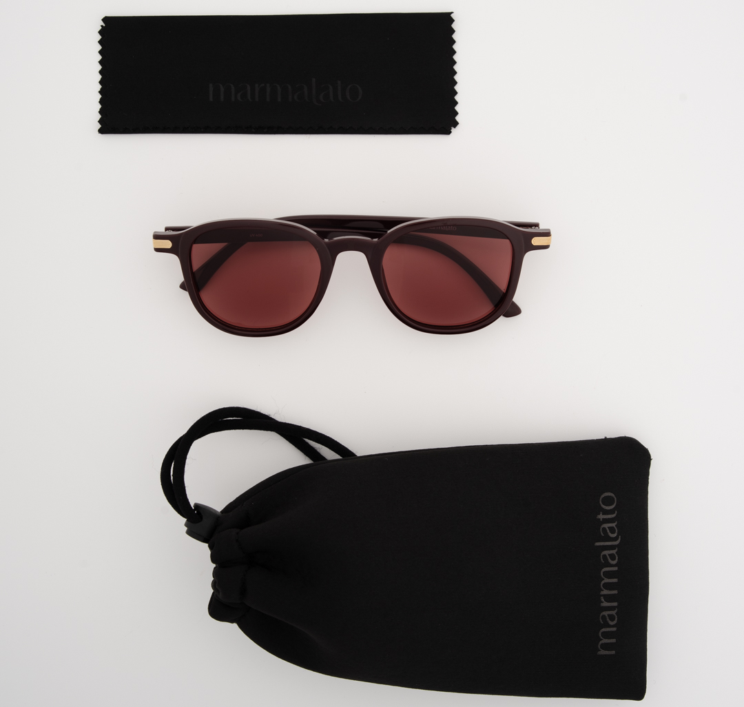 Очки с чехлом Мармалато, цвет винный-золото #6
