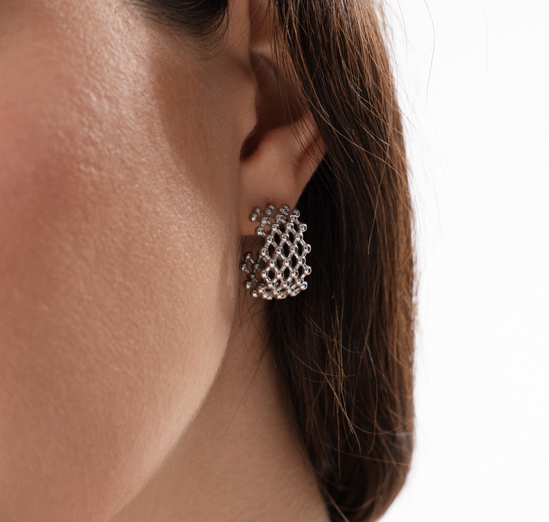 Серьги Мармалато, цвет серебро #1