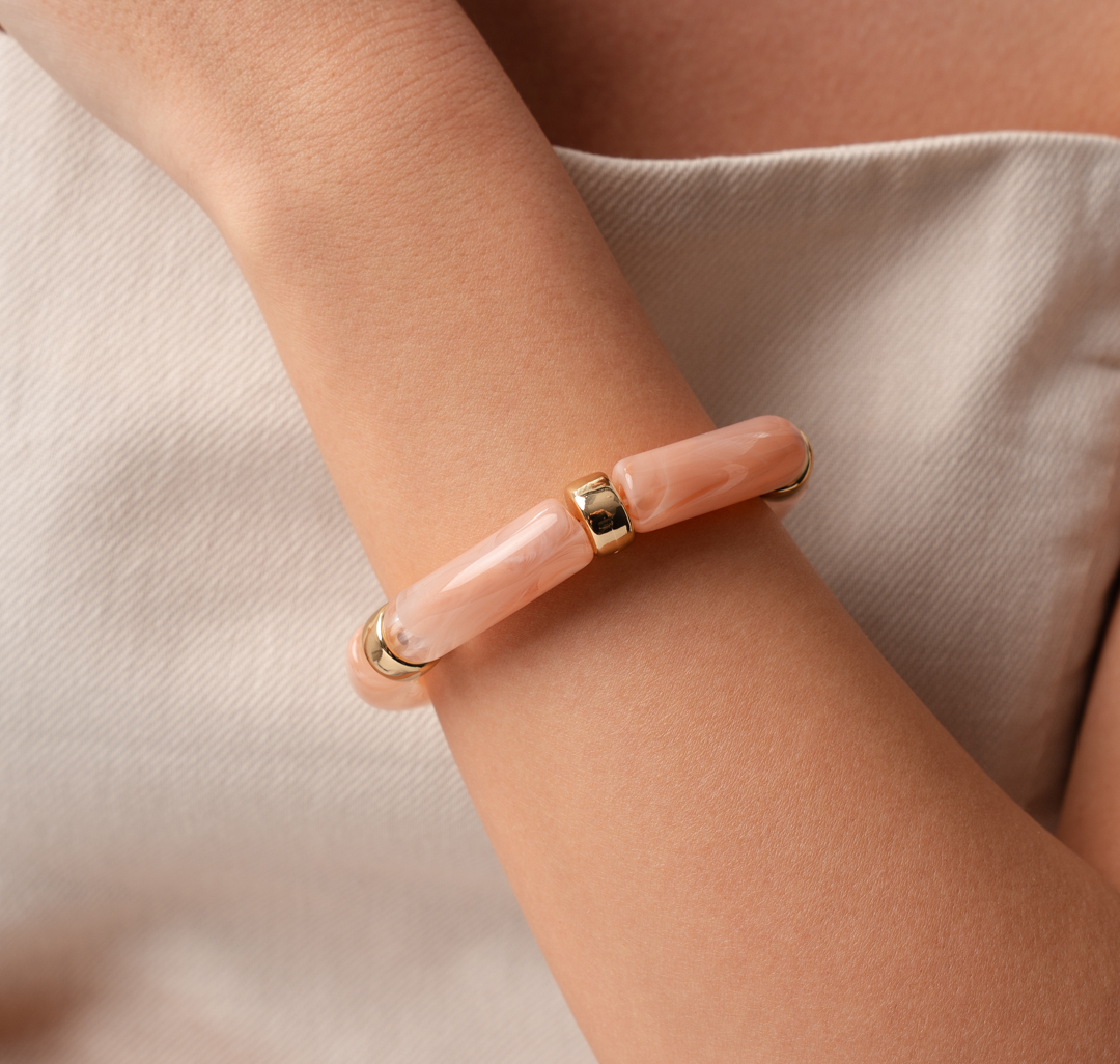 Браслет Мармалато, цвет розовый-золото #1