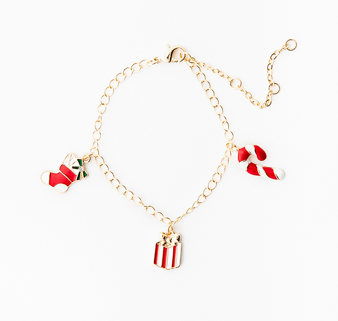 Браслет Мармалато, цвет золото-красный-белый #1