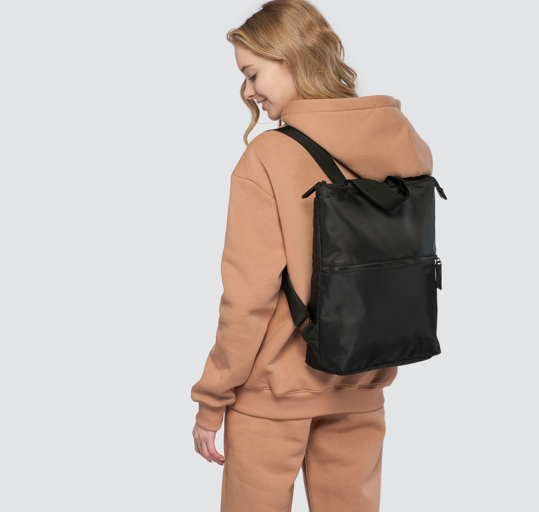 Женская текстильная сумка-рюкзак Мармалато, цвет Черный #2