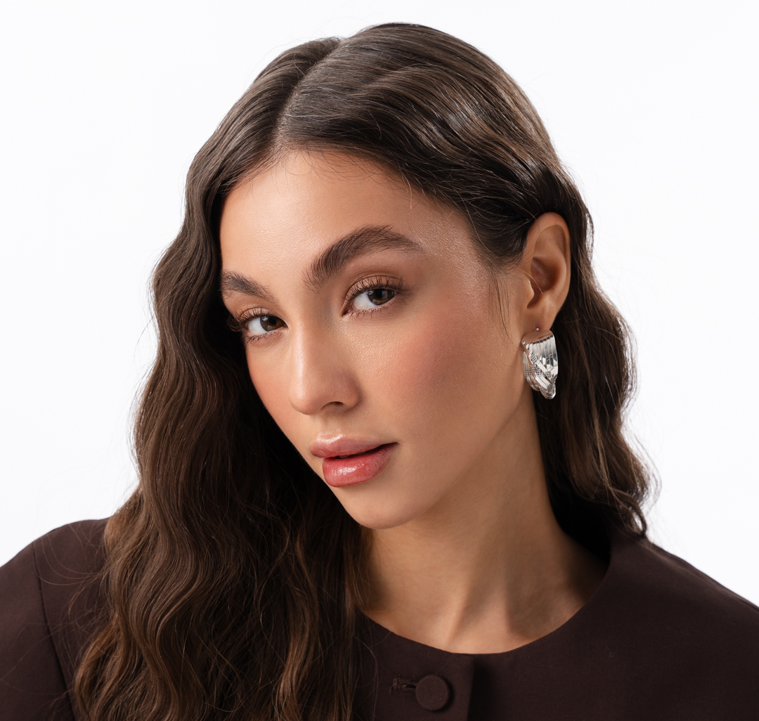 Серьги Мармалато, цвет Белое серебро #3