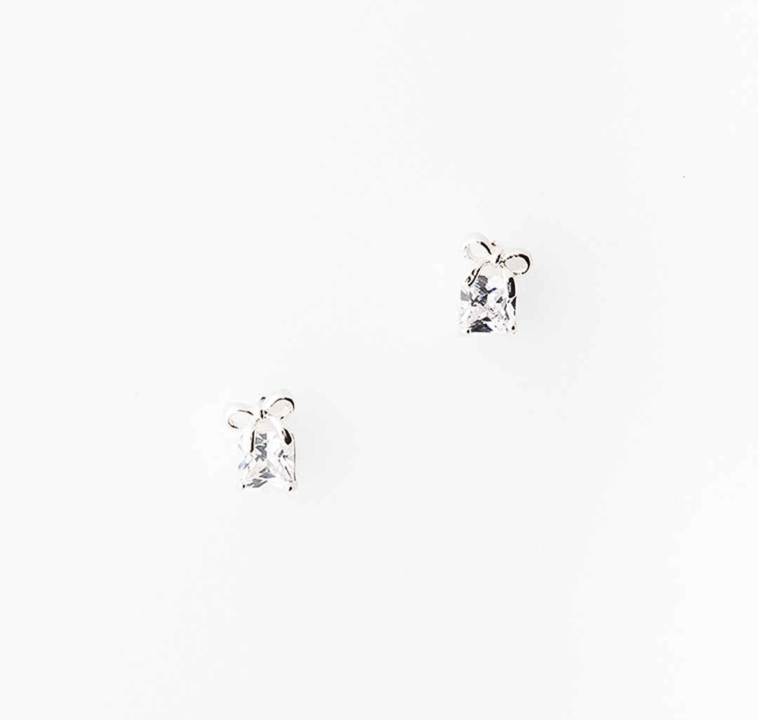 Серьги Мармалато, цвет белое серебро-прозрачный #1