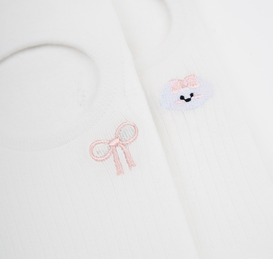 Носки (2 пары) Мармалато, цвет белый-розовый-черный #2