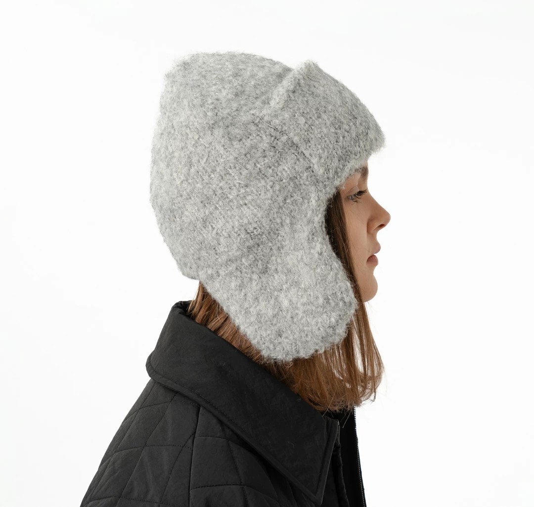 Шапка-ушанка Мармалато, цвет Светло-серый #2