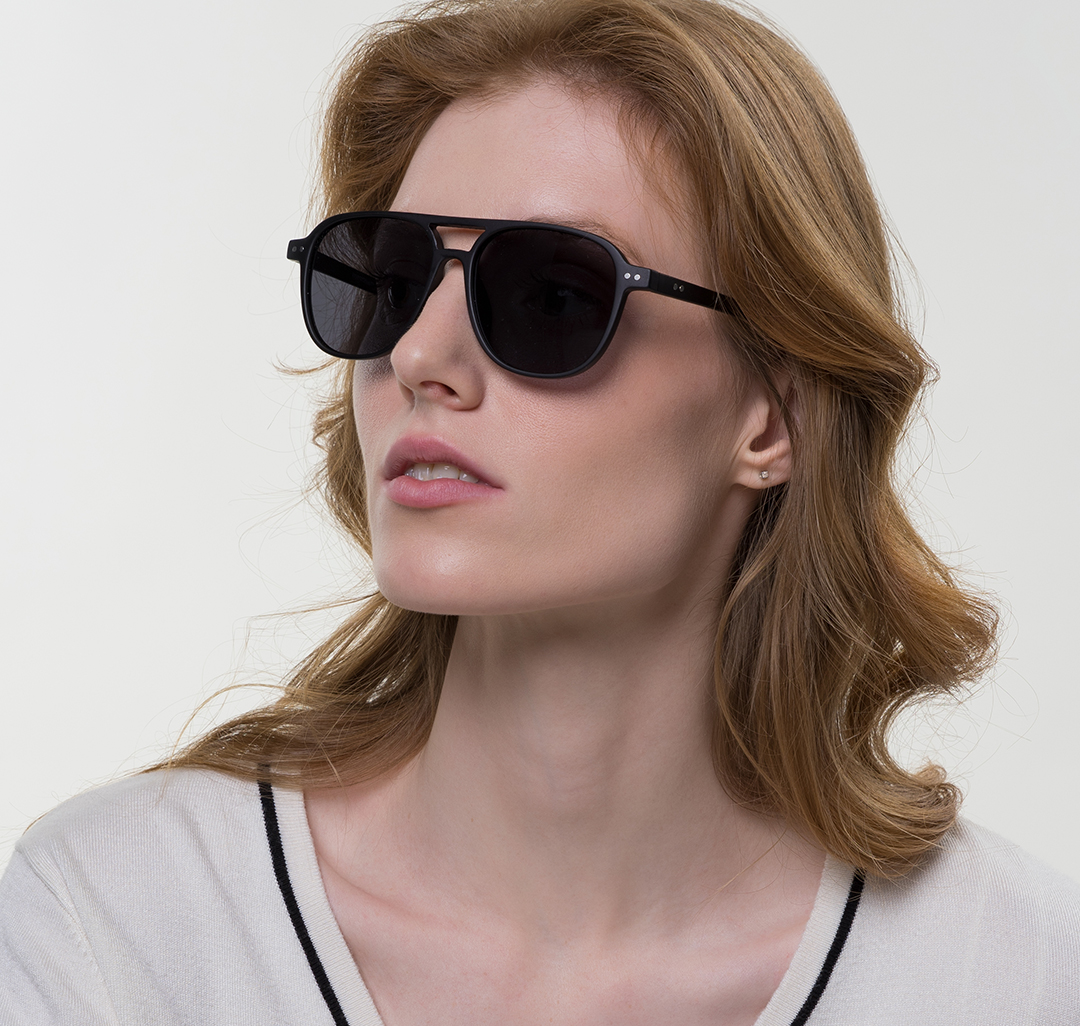 Очки солнцезащитные с поляризацией матовые черные Мармалато, цвет матовый черный-серебро #2