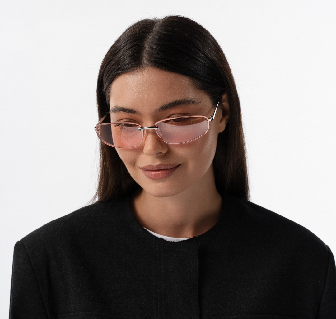 Очки с чехлом Мармалато, цвет розовый-серебро #1