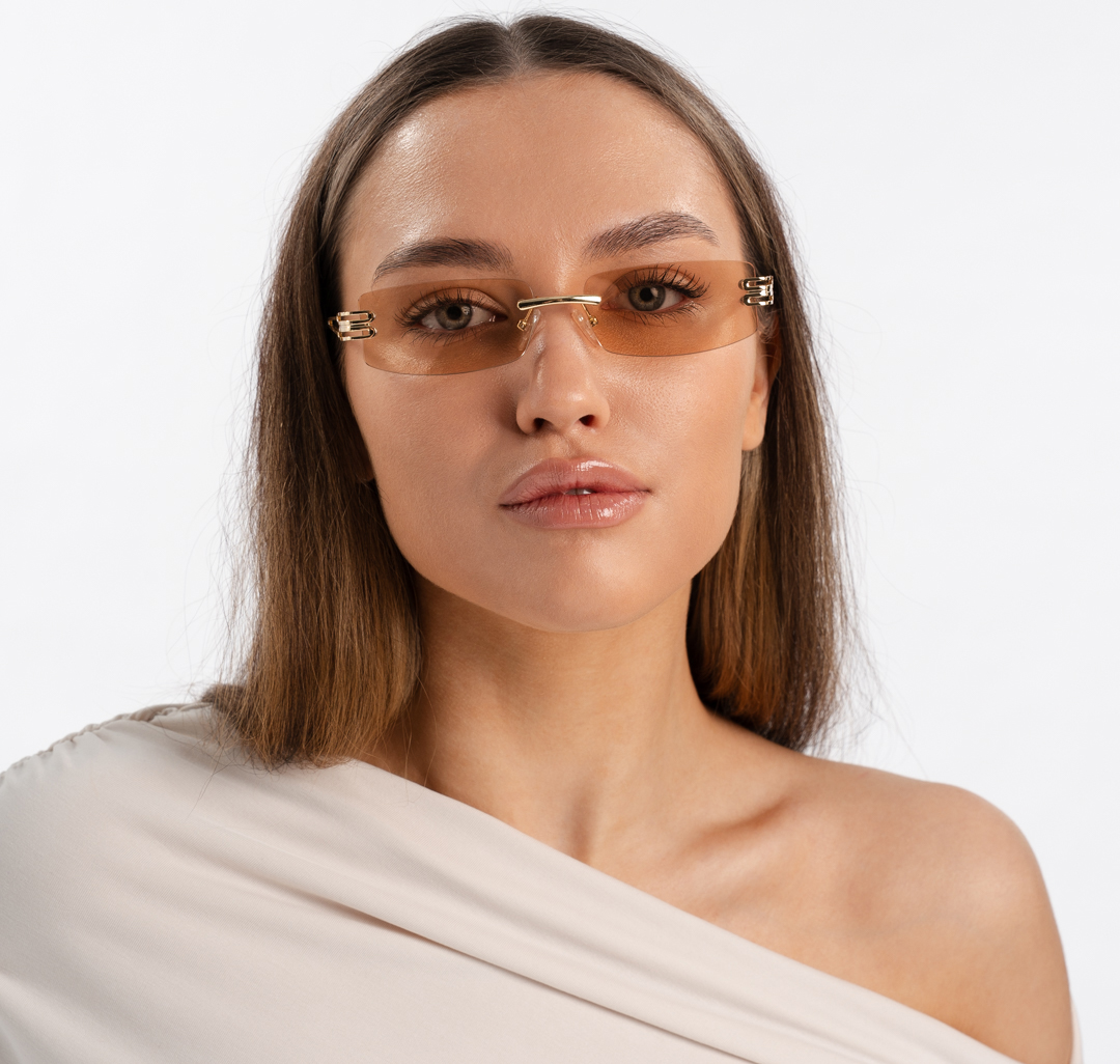 Очки с чехлом Мармалато, цвет бежевый-золото #1