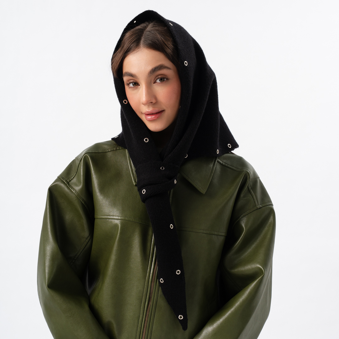 Косынка Мармалато, цвет черный-серебряный #2