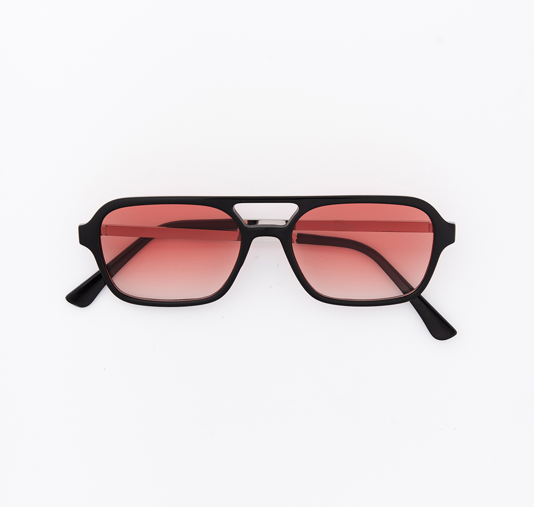 Очки солнцезащитные черные-розовые Мармалато, цвет черный-розовый-серебро #4