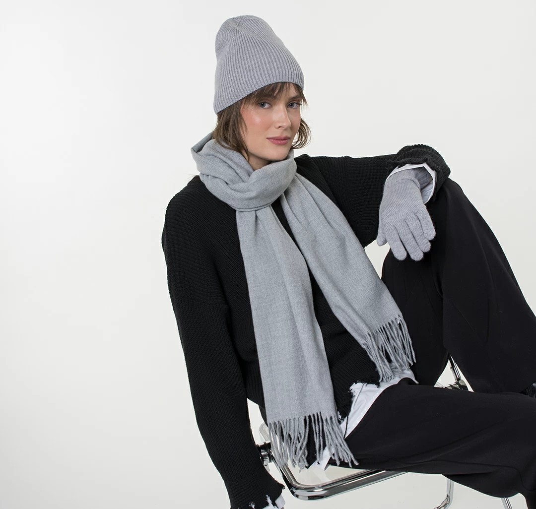 Палантин Мармалато, цвет светло-серый #3