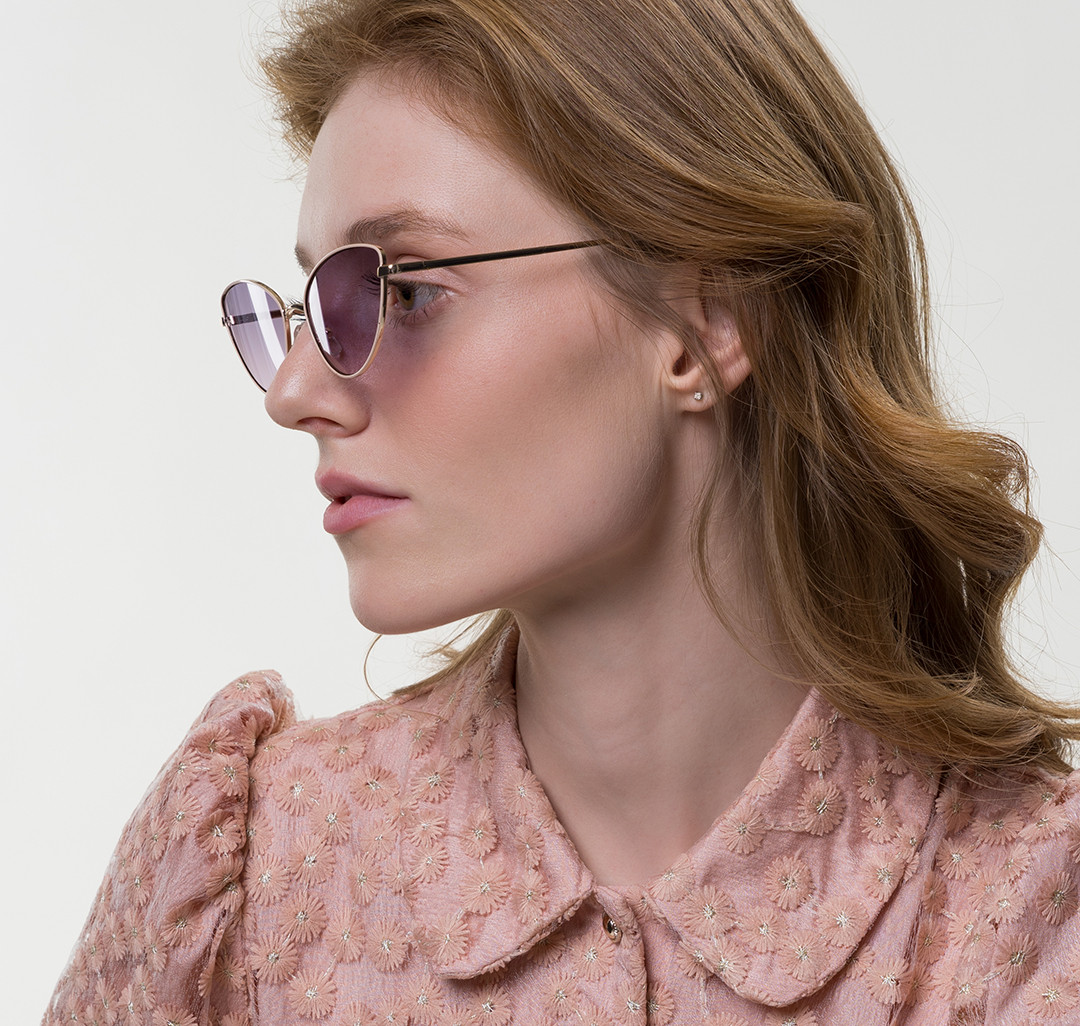 Очки солнцезащитные черные-розовые Мармалато, цвет черный-розовый-золото #2