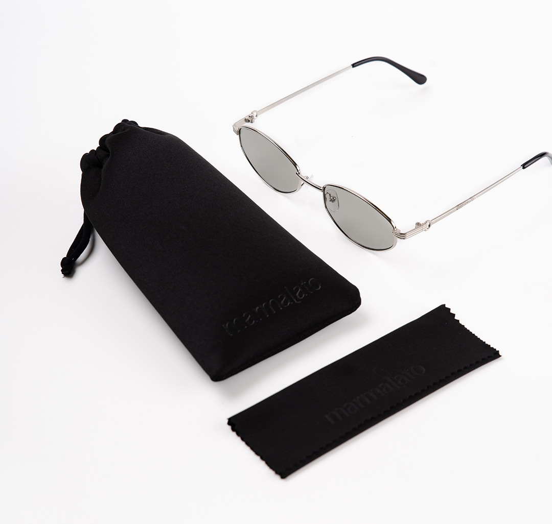 Очки с чехлом Мармалато, цвет Серебро-серый-черный #7