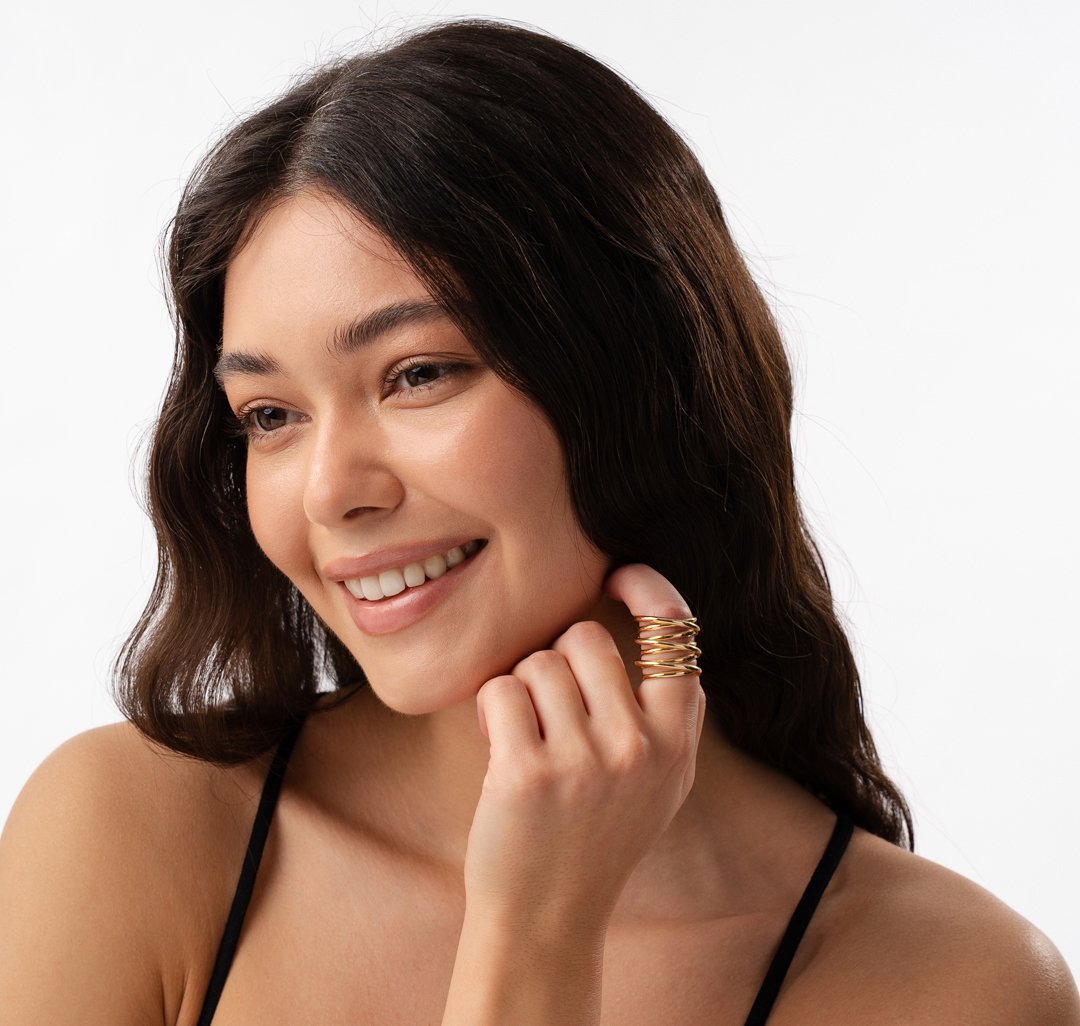 Кольцо Мармалато, цвет золото #2