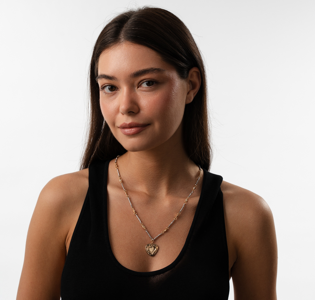 Колье 868-3264 153862 цвет серебро-золото — фото №2