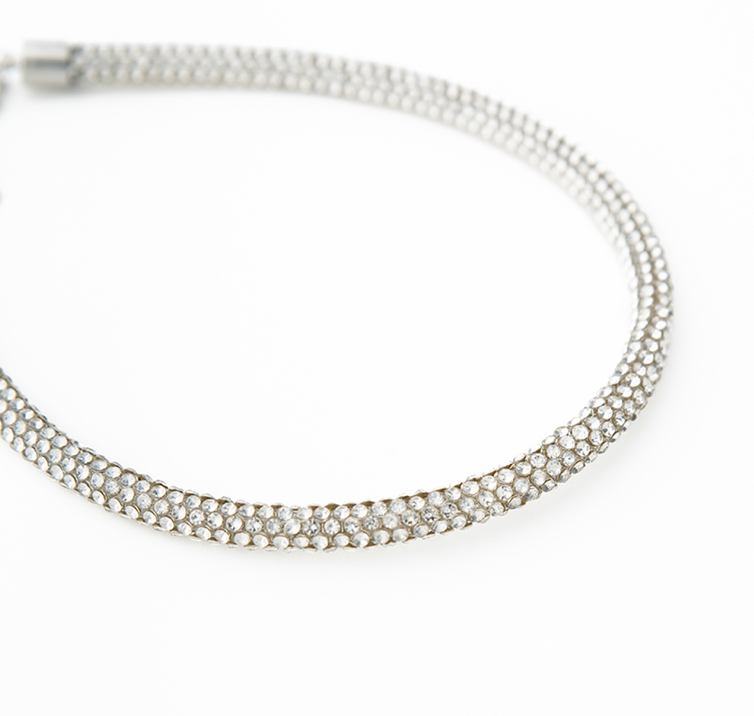 Чокер Мармалато, цвет Белое серебро-прозрачный #2