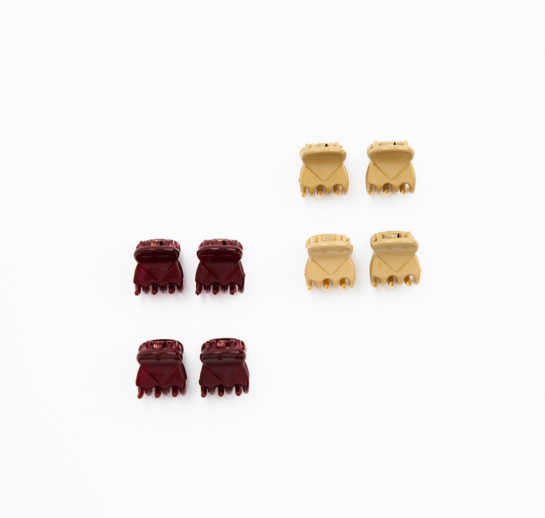 Набор крабов (8 шт) Мармалато, цвет винный-бежевый #1