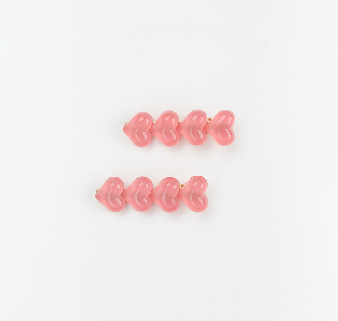 Набор зажимов (2 шт) Мармалато, цвет персиковый-золото #3