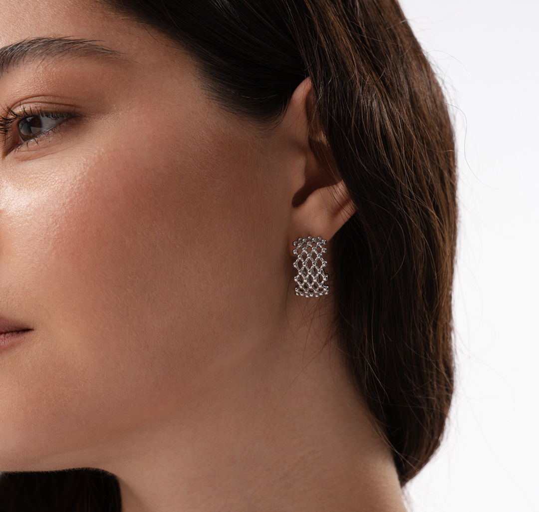 Серьги Мармалато, цвет серебро #2