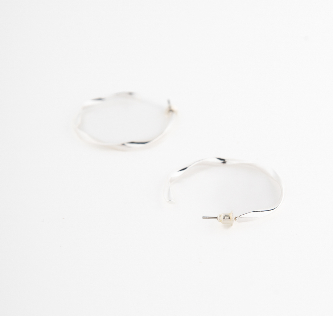 Серьги Мармалато, цвет Белое серебро #2