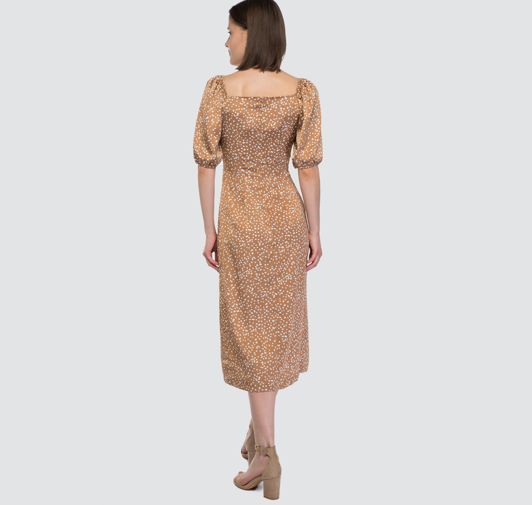 Платье Мармалато, цвет коричневый-белый #4