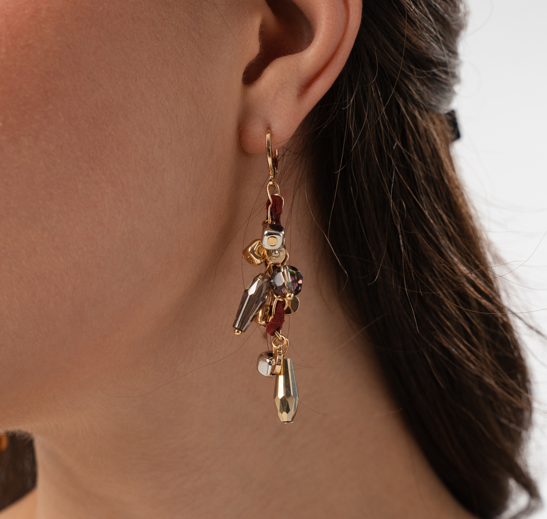 Серьги Мармалато, цвет коричневый-золото-мультиколор #1