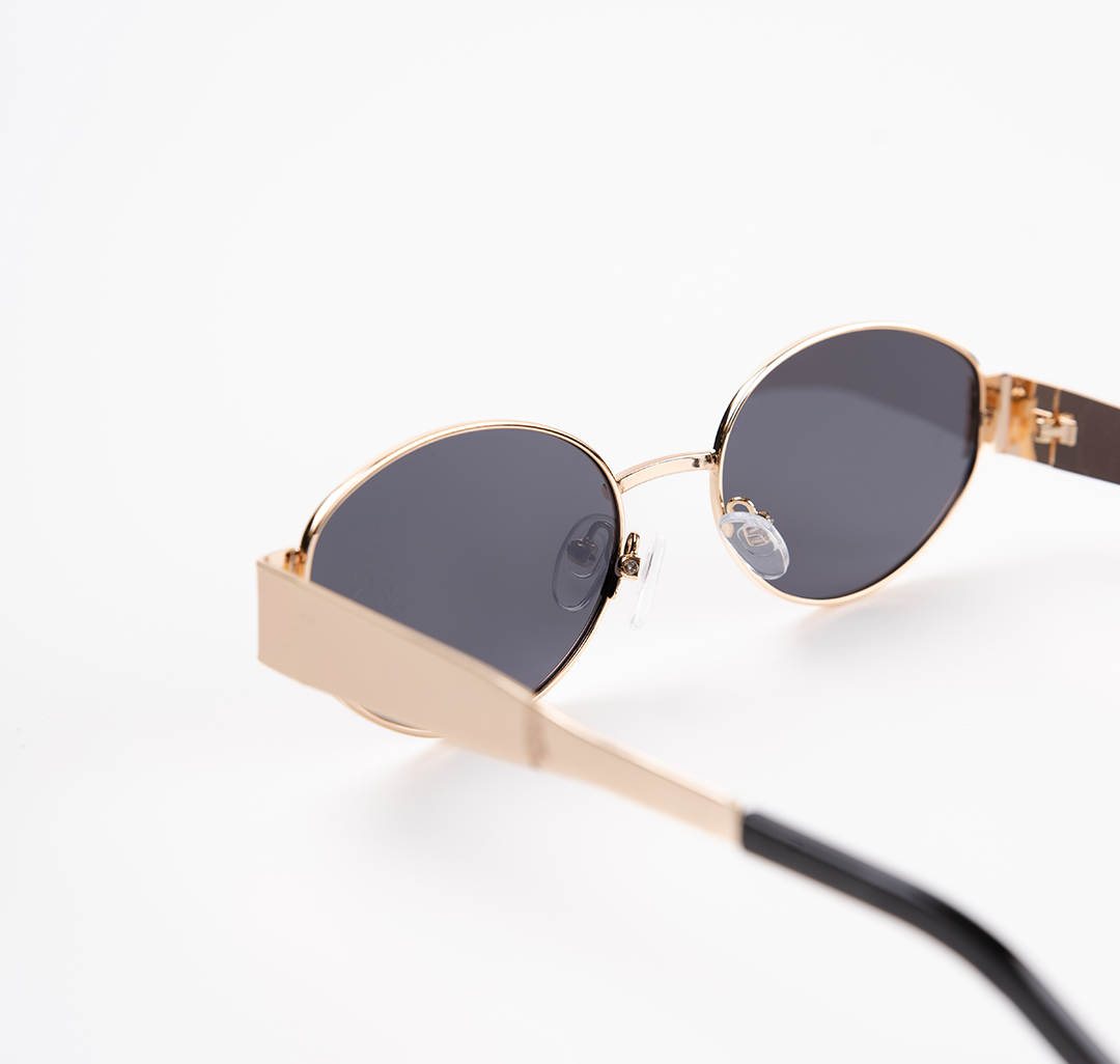 Очки солнцезащитные с поляризацией черные-золотые Мармалато, цвет Черный-золото #5