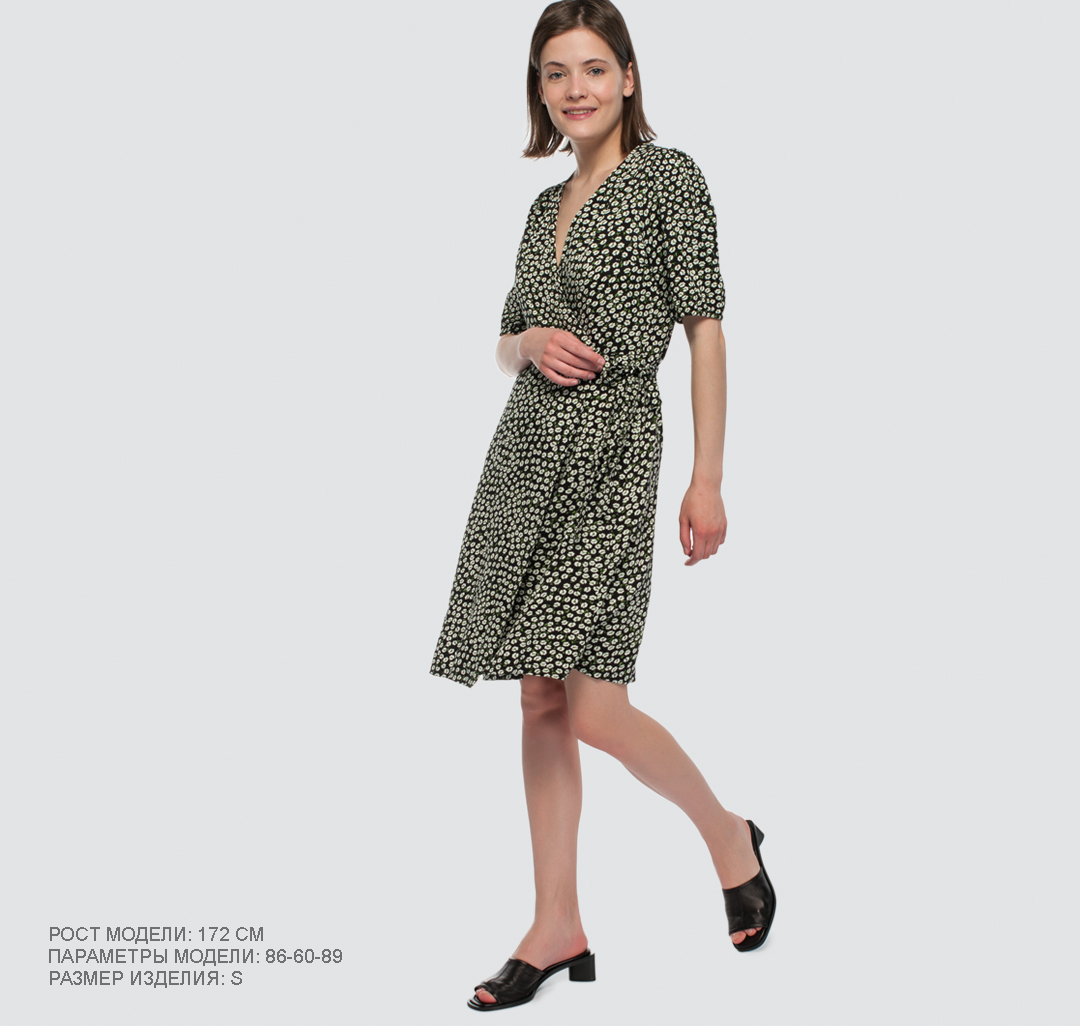 Женское платье Мармалато, цвет Черный-белый-зеленый #5