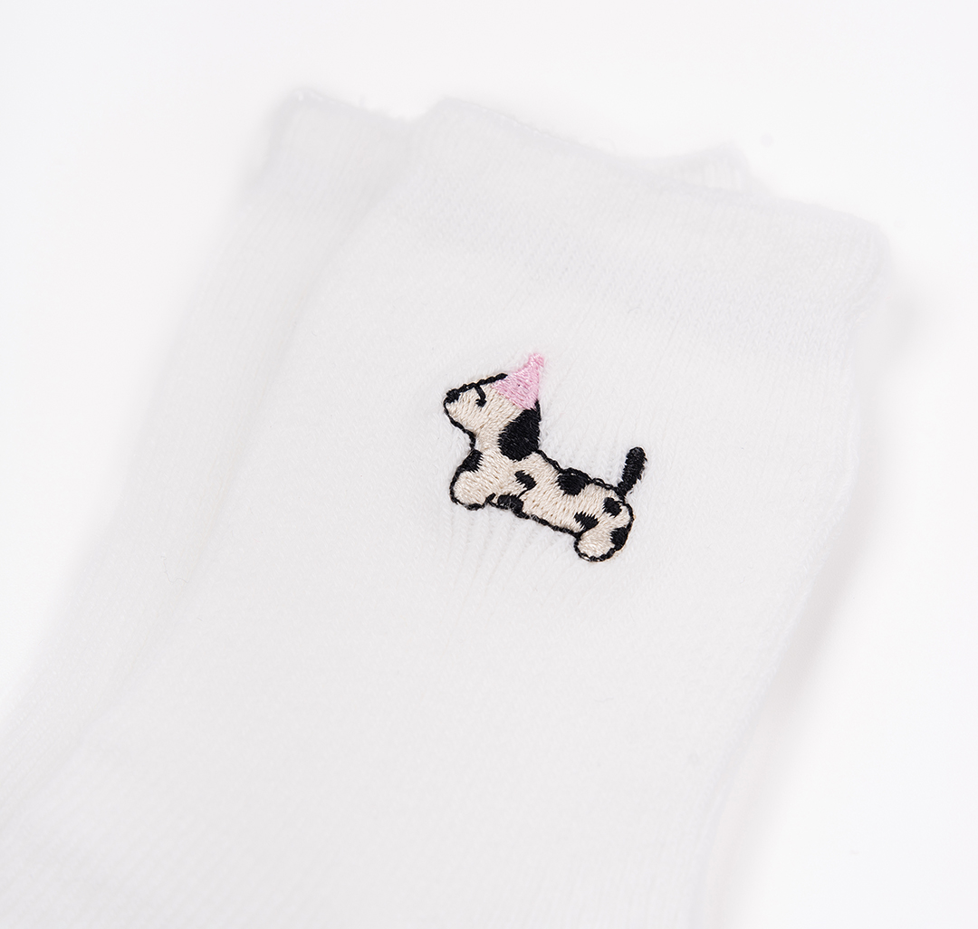 Носки (1 пара) Мармалато, цвет белый-черный-розовый #4