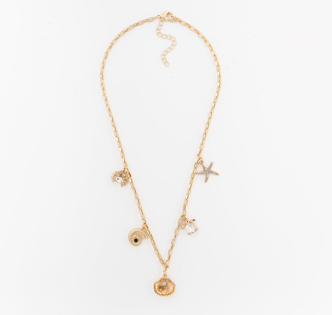 Колье Мармалато, цвет золото-прозрачный #3