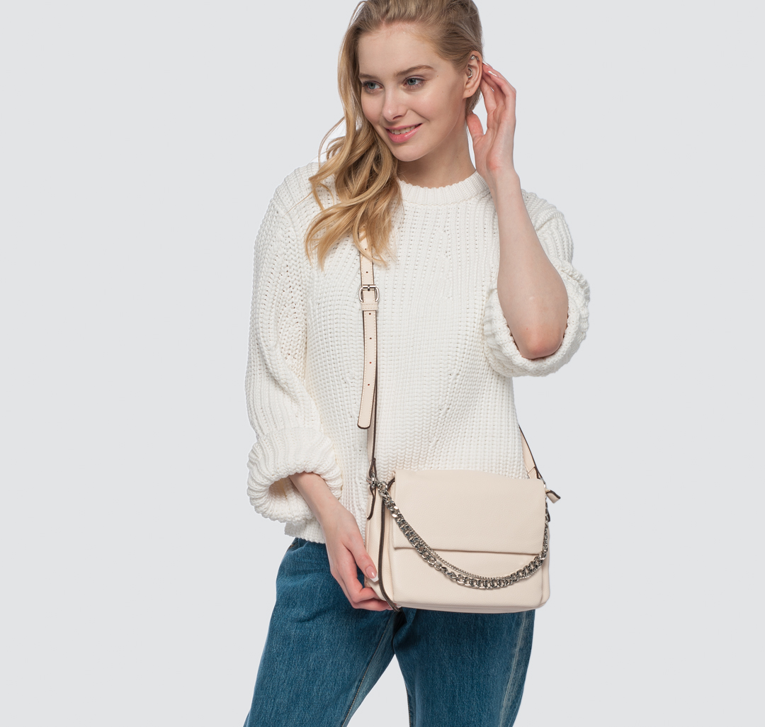 Женская сумка со съемной цепочкой Мармалато, цвет Белый #5