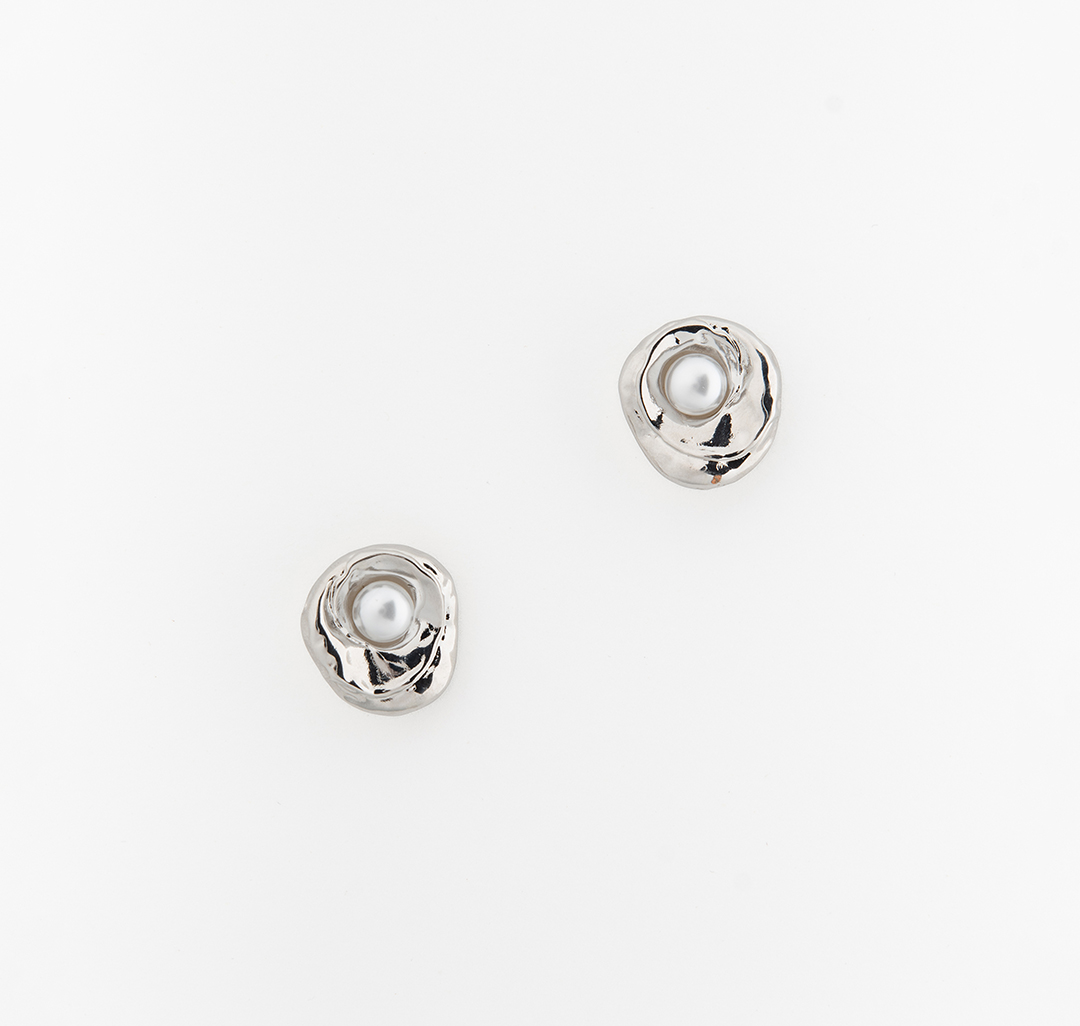 Серьги Мармалато, цвет белое серебро-белый жемчуг #3