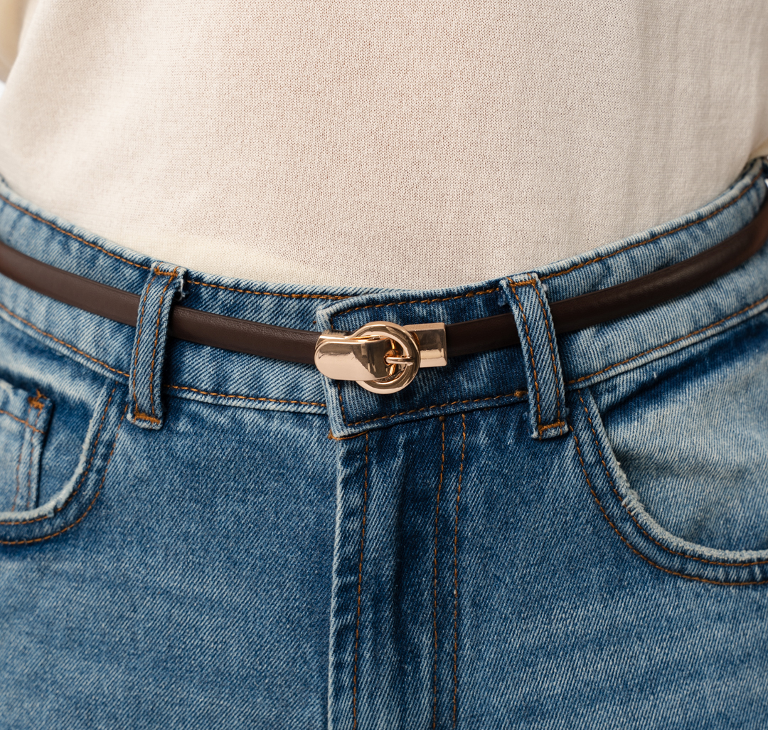 Ремень Мармалато, цвет шоколадный-золото #4