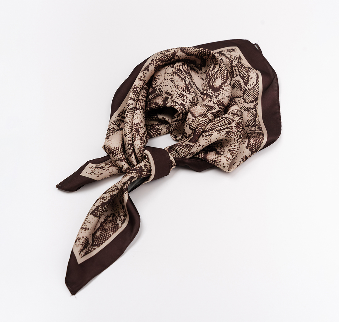 Платок Мармалато, цвет шоколадный-бежевый-молочный #4